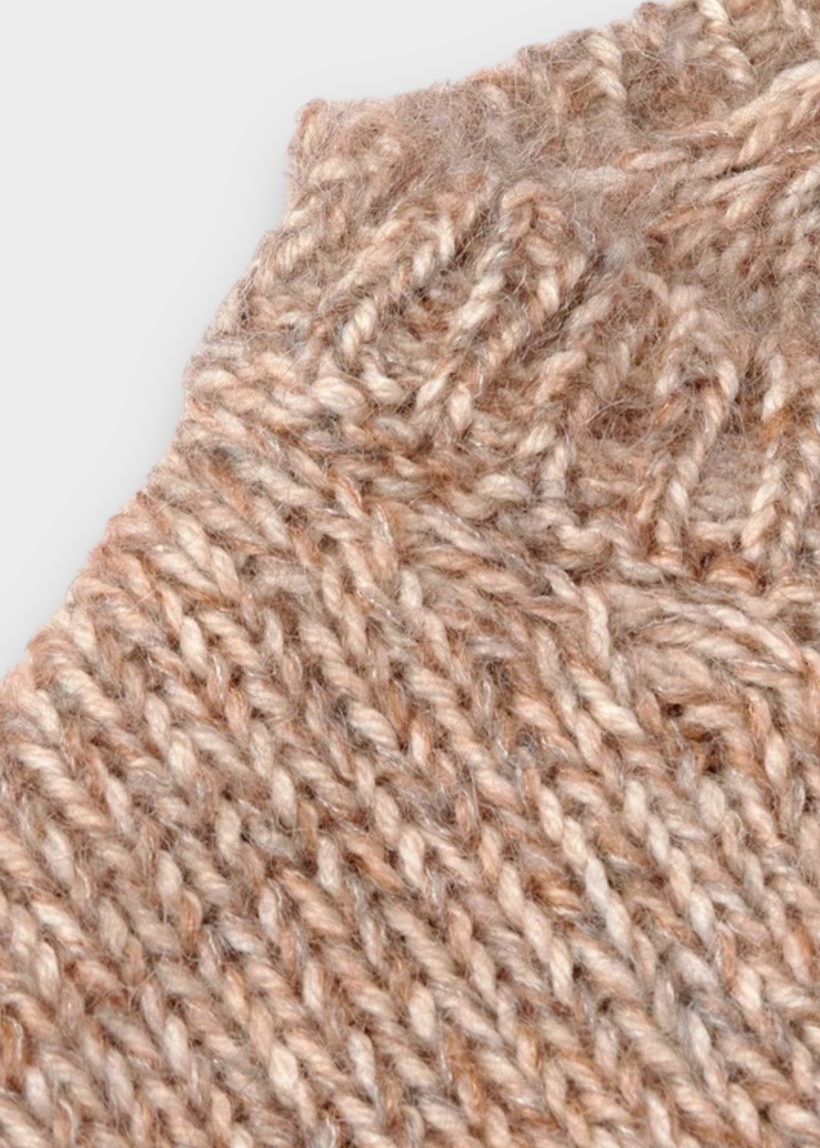 Massimo Alba Massimo Alba Knitwear, Brown, Ethan Silk Mohair Crew Neck Sweater in Terra