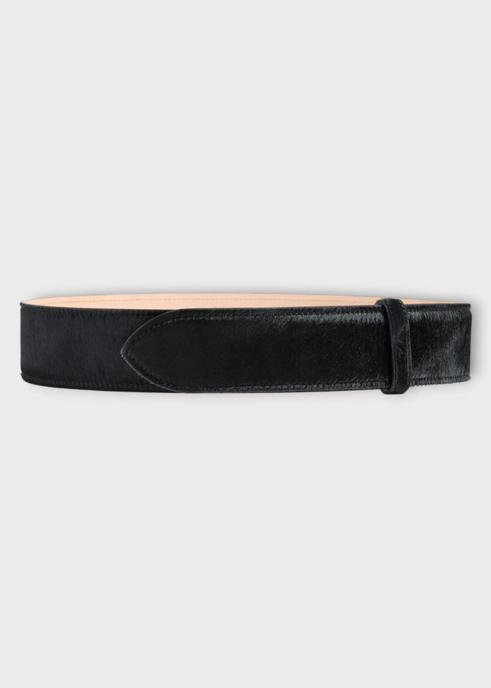 Khaite Khaite Belt, Black, Theo Hair Calf Waist Belt In Black