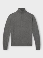 Massimo Alba Massimo Alba Knitwear, Grey, Liam Cashmere Half Zip Sweater In Grigio Melange