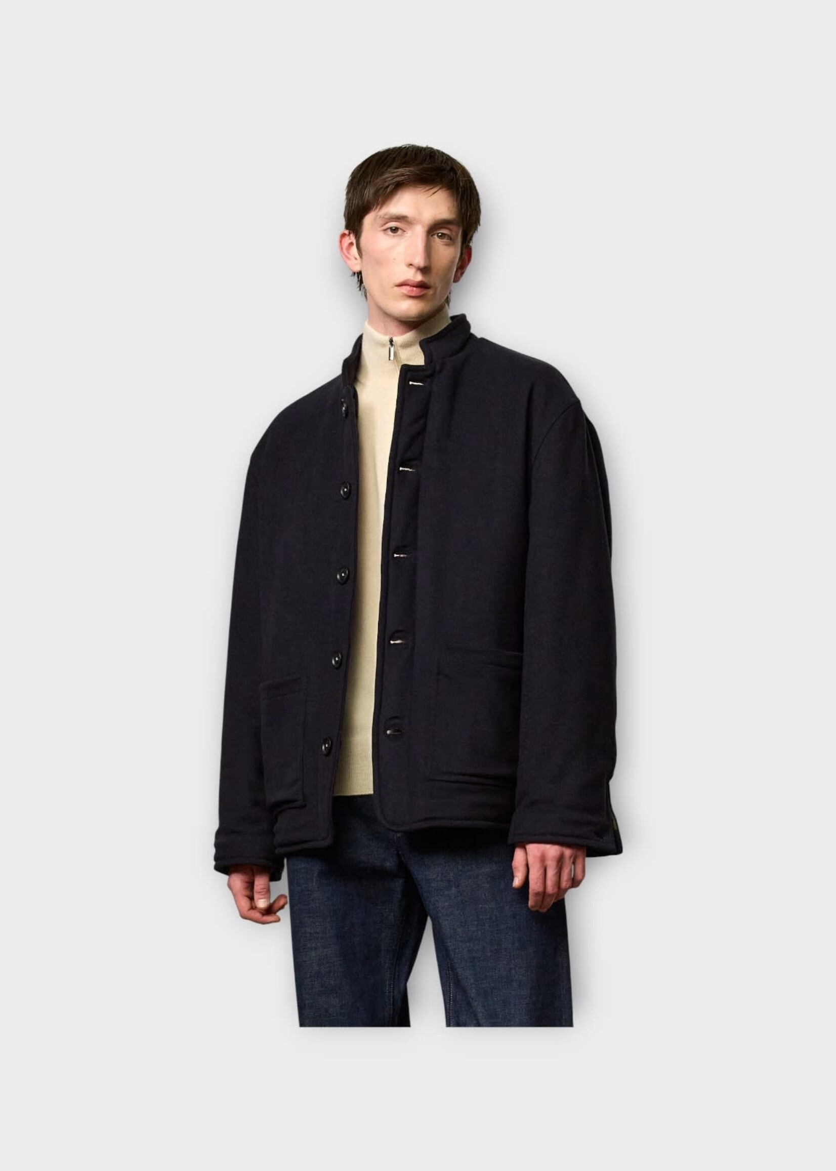 Massimo Alba Massimo Alba Jacket, Multi, Chevrolet Cashmere Reversible Padded Single Breasted Jacket In Blu & Green