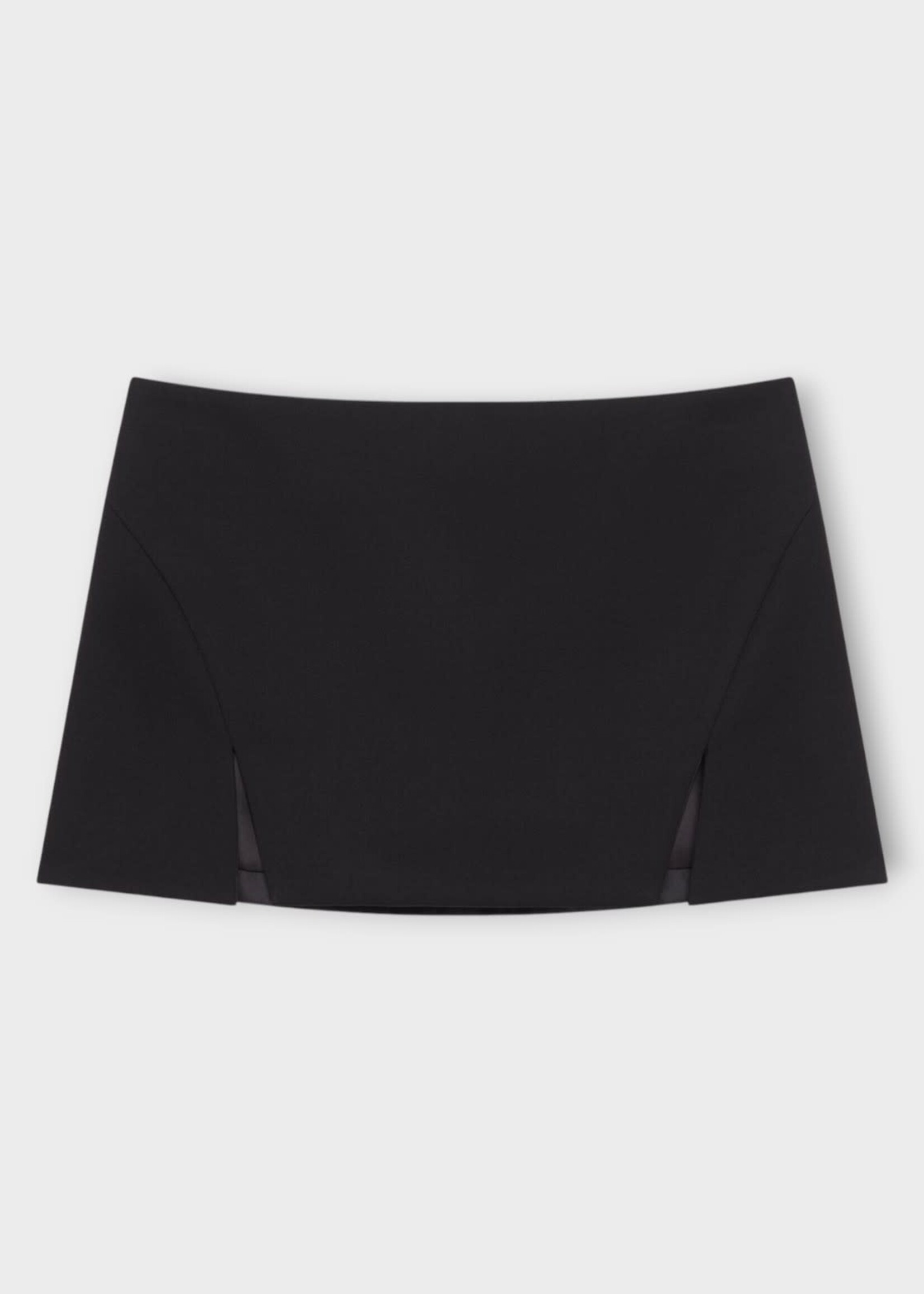 Givenchy Givenchy Skirt, Black, Wool Mini Skirt w/ Two Arched Slits