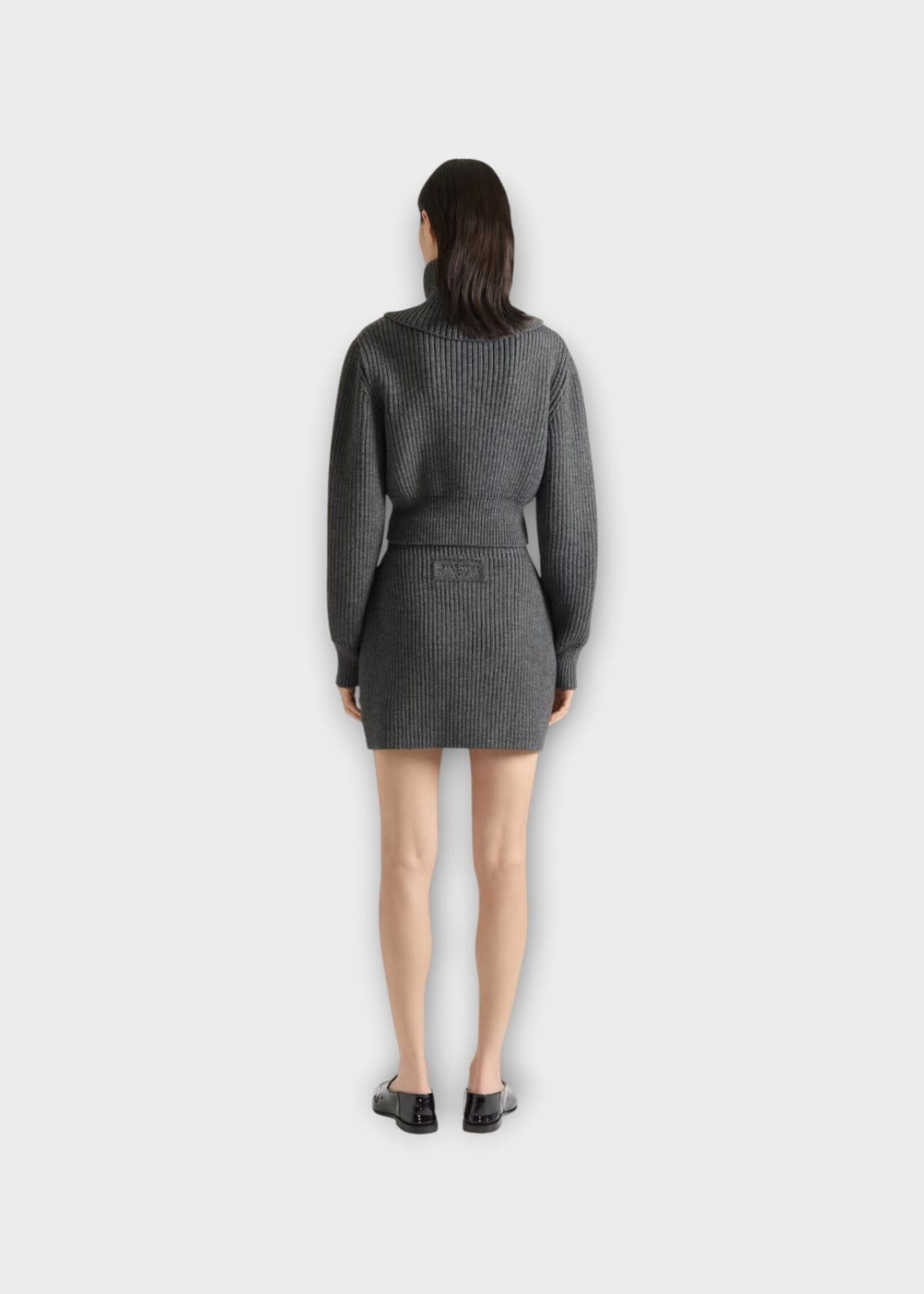Givenchy Givenchy Skirt, Grey, Wool Knit Skirt In Slate Blend