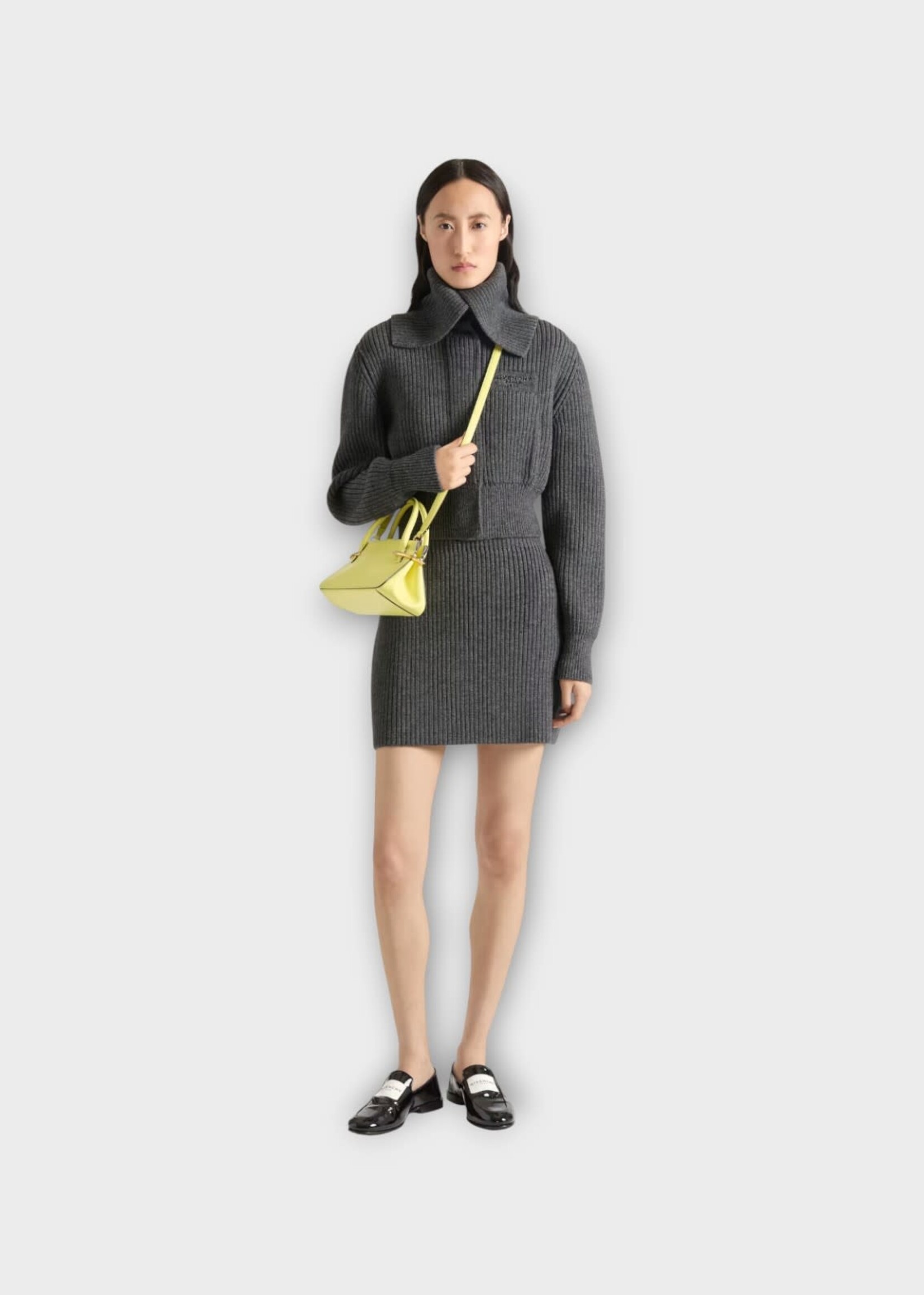 Givenchy Givenchy Skirt, Grey, Wool Knit Skirt In Slate Blend