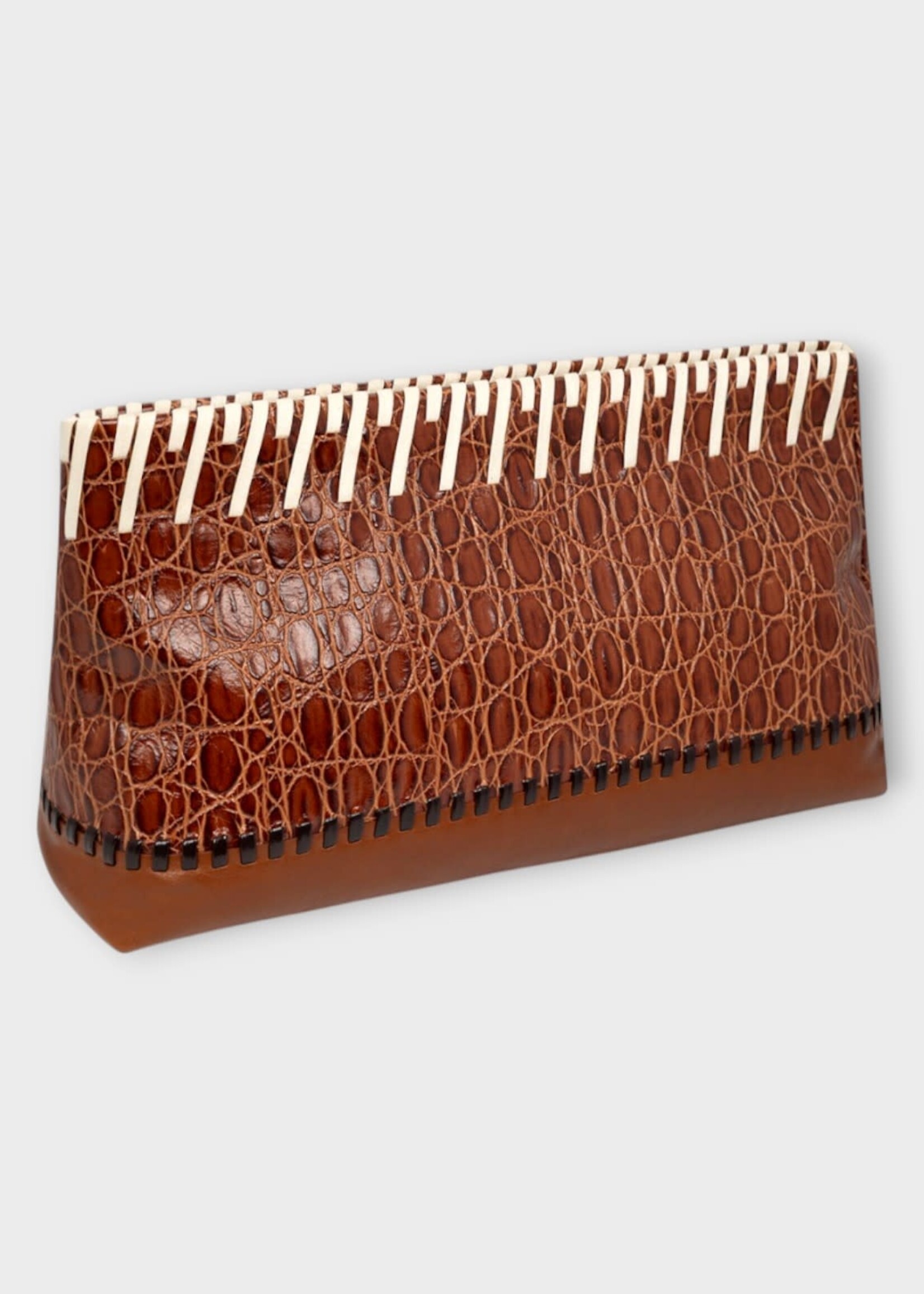 Dries Van Noten Dries Van Noten Bag, Brown, Leather Top Stich Pouch In Tan
