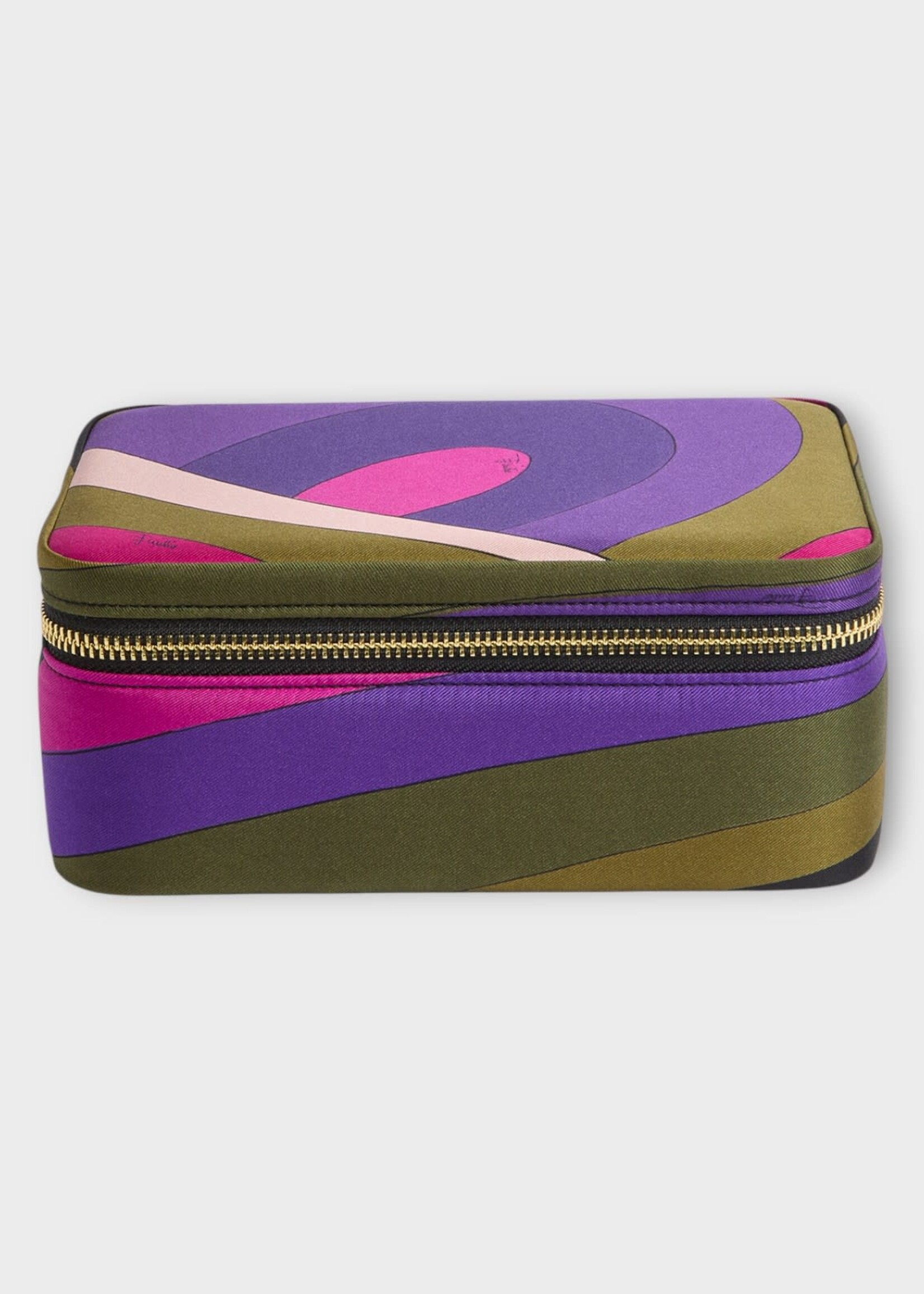 Pucci Pucci Accessory, Print, Silk Twill  Jewellery Box In Multicolour w/ Iride Print