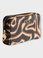 Pucci Pucci Bag, Print, Nylon  Zipped Beauty Case In Black & Gold w/ Labirinto Print