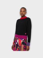 Pucci Pucci Knitwear, Multi, Wool Basic Colorblock Sweater In Multicolour