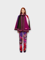 Pucci Pucci Knitwear, Multi, Wool Colorblock Cape In Multicolour