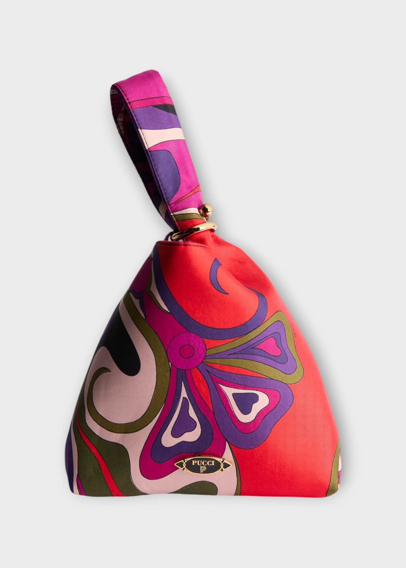 Pucci Pucci Bag, Print, Silk Twill Thin Handle Bag In Multicolour w/ Orchidee Print