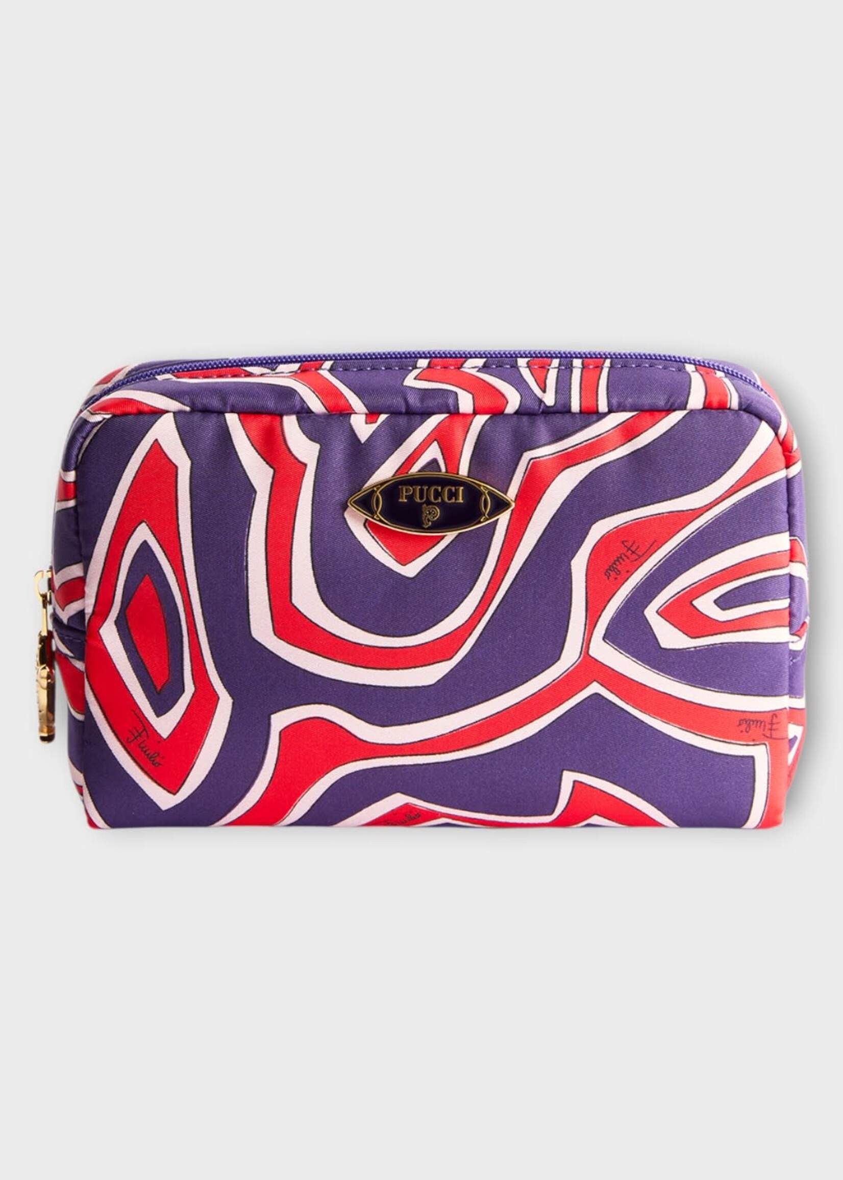 Pucci Pucci Bag, Print, Nylon Beaty Case In Multicolour w/ Labirinto Print