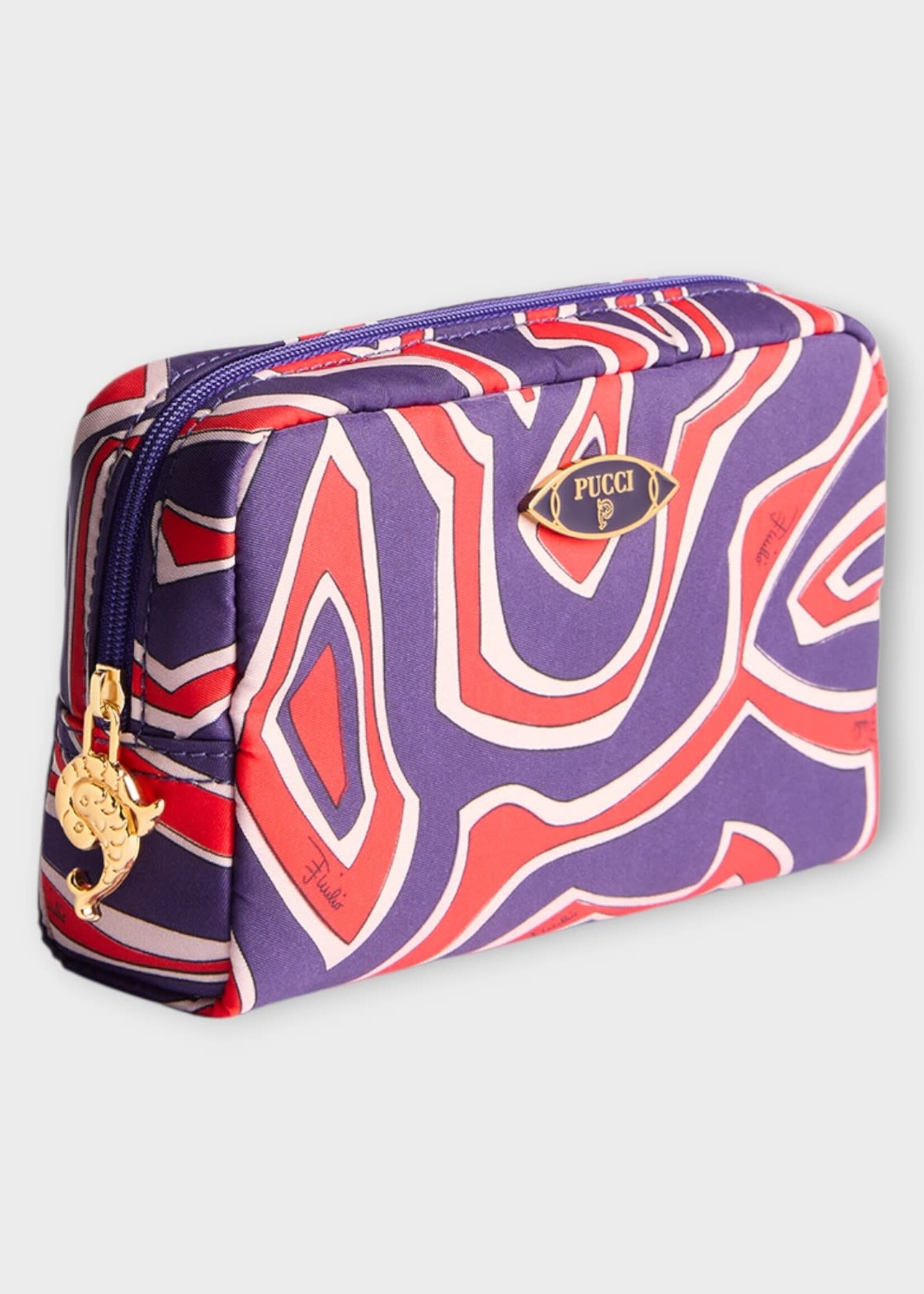 Pucci Pucci Bag, Print, Nylon Beaty Case In Multicolour w/ Labirinto Print