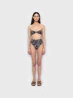 Pucci Pucci Swimwear, Print, Strapless Bikini Top In Black & Pink w/ Labirinto Print