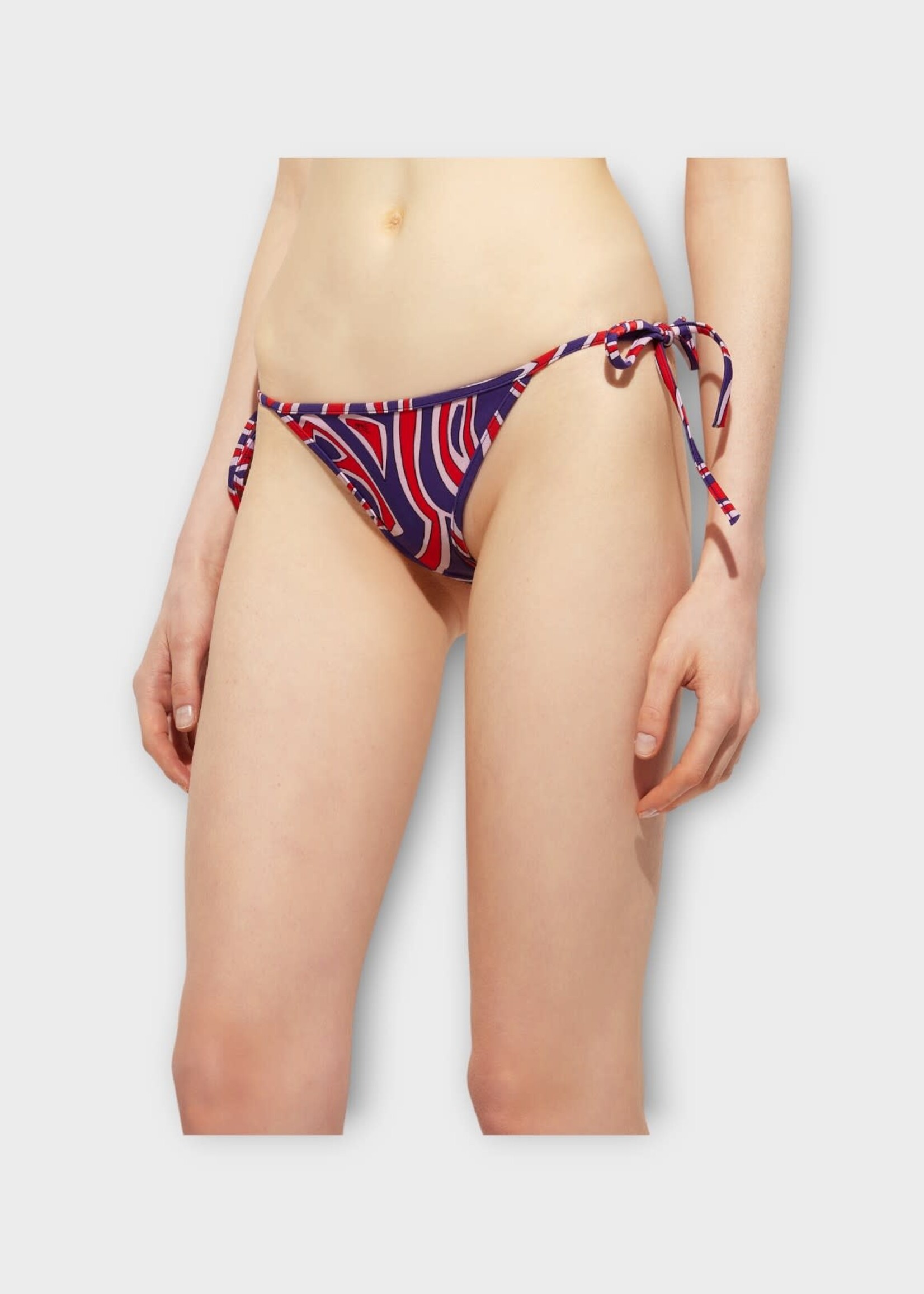 Pucci Pucci Swimwear, Print, Ties Bikini Bottom In Multicolour w/ Labirinto Print