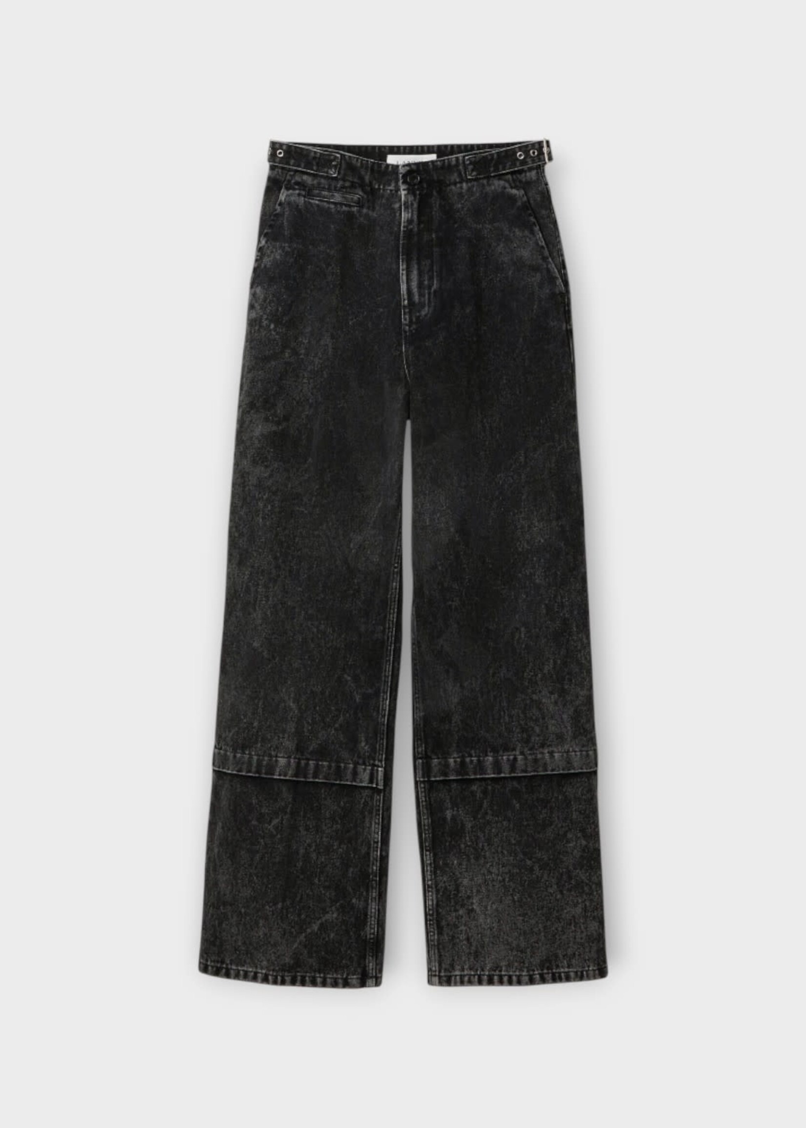 Lanvin Lanvin Jeans, Black, Loose Fit Denim Chino Pants In Black