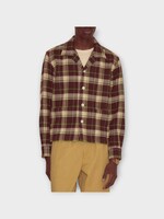 Bode Bode Shirt, Multi, Woodcrest Wool Checked Overshirt In Brown & Green