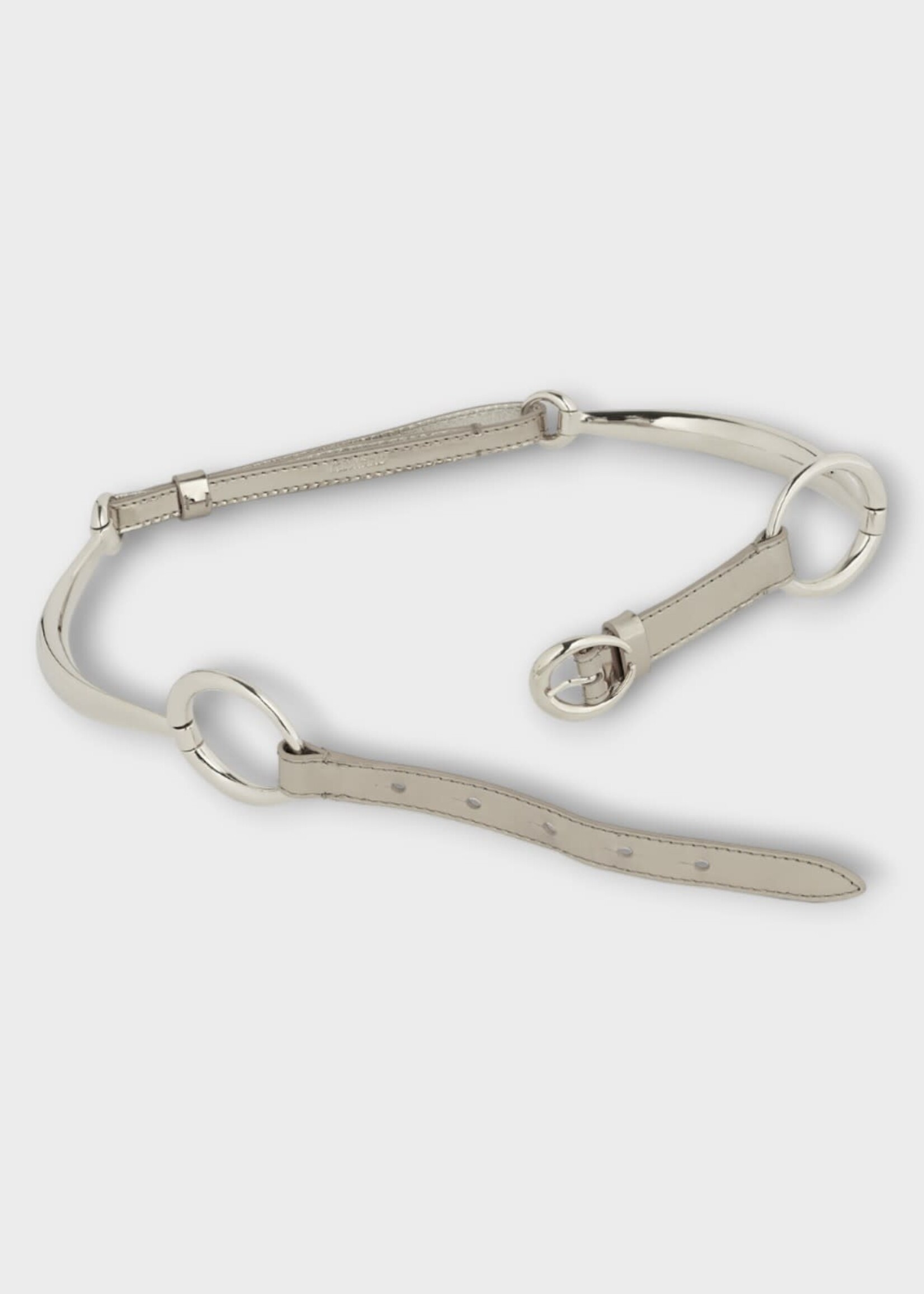 Rabanne Rabanne Belt, Silver, Ring Leather Belt In Silver