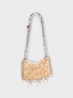 Rabanne Rabanne Bag, Pink, Mesh Shoulder Mini Bag In Transparent Pink