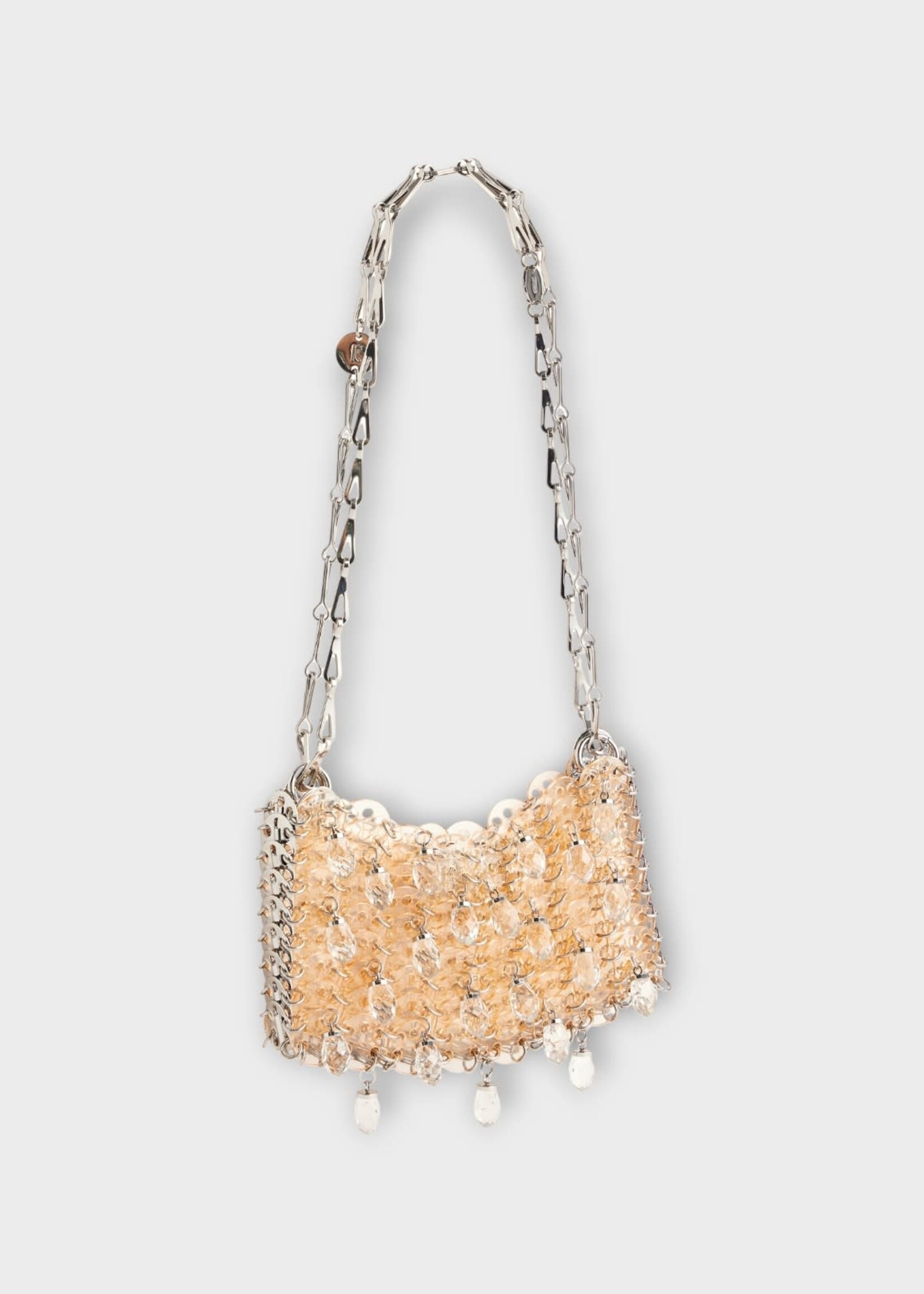 Rabanne Rabanne Bag, Pink, Mesh Shoulder Mini Bag In Transparent Pink