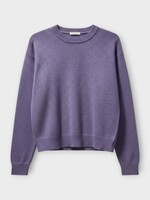 Alexandra Golovanoff Tricots AGT Knitwear, Purple, Agnes Light Cashmere Crew Neck Sweater in Purple