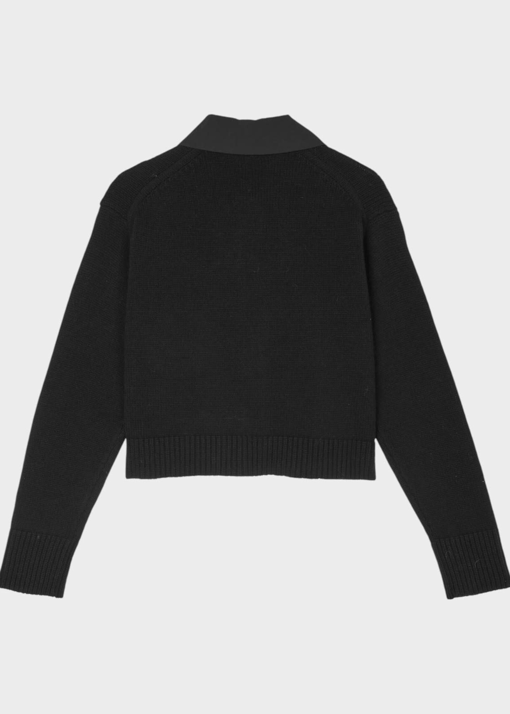 Cecilie Bahnsen Cecilie Bahnsen Knitwear, Black, Bibi Recycled Cashmere Collared Button Up Cardigan