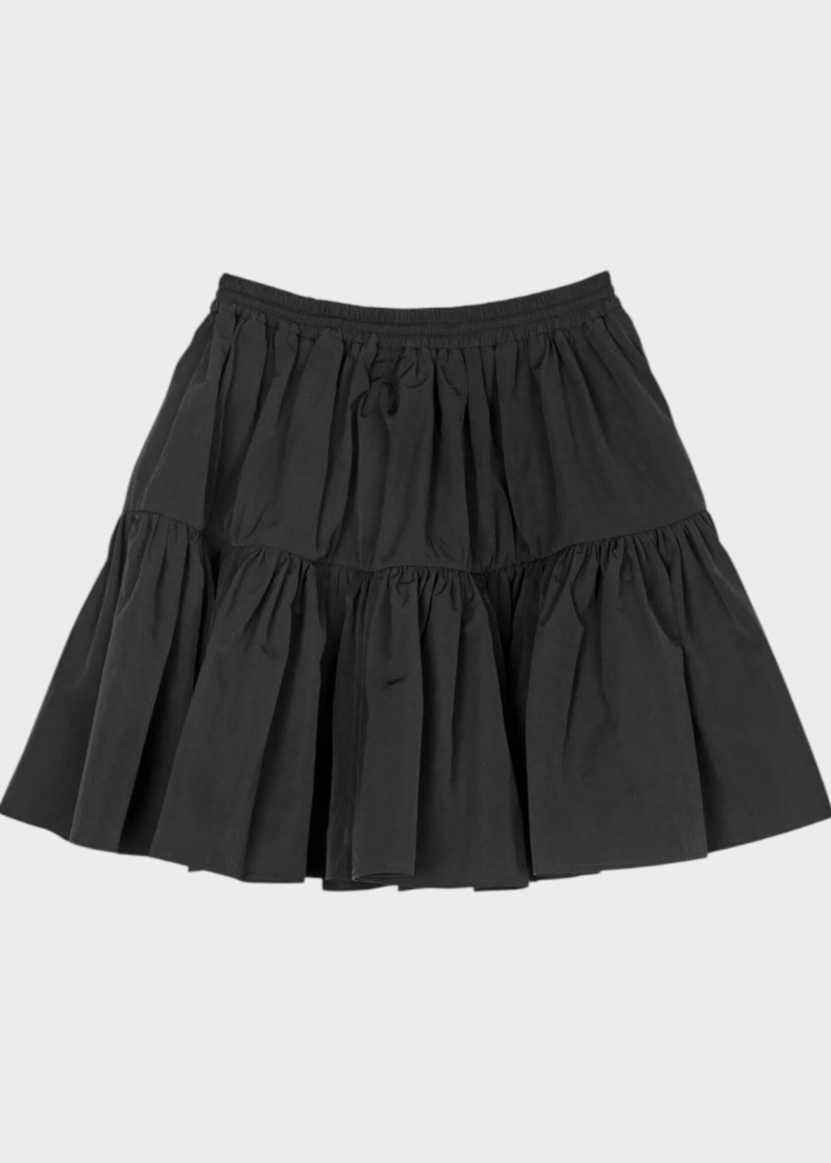 Cecilie Bahnsen Cecilie Bahnsen Skirt, Black, Blair Recycled Tafeta Ruffled Elastic Waist Skirt