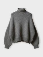 Khaite Khaite Knitwear, Grey, Juniper Cashmere High Neck Sweater In Fog