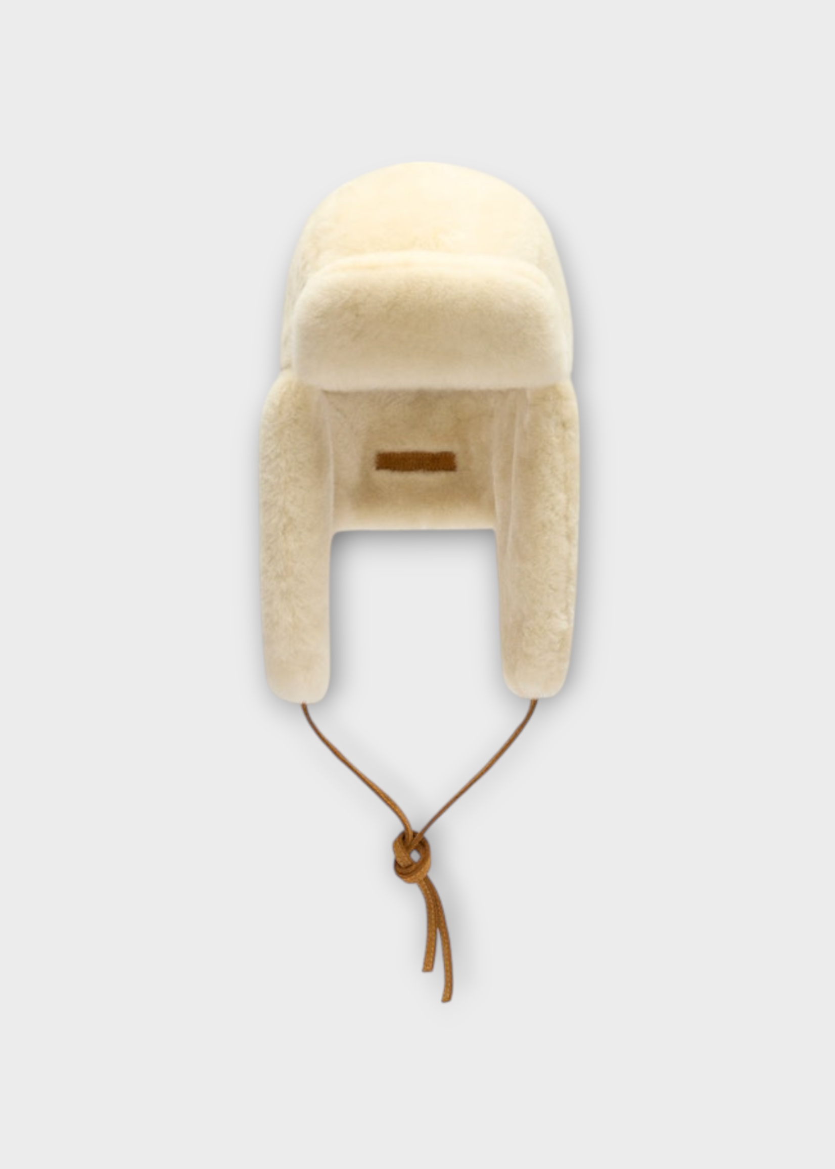 Jacquemus Jacquemus Hat, White, La Chapka Lamb Leather & Cotton Faux Fur Hat in Off White