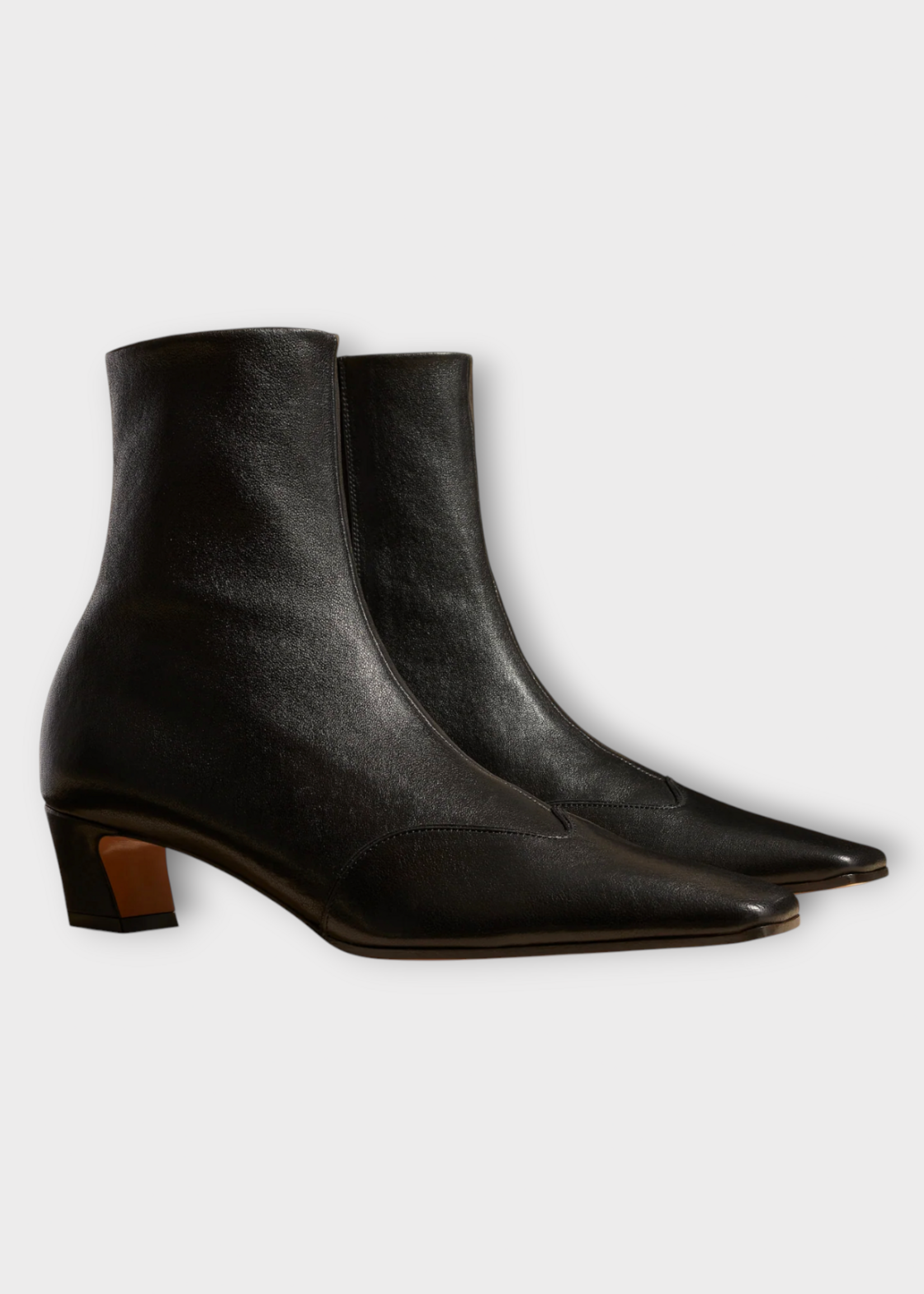 Khaite Khaite Boots, Black, Nevada Lamb Leather Ankle Urban Cowboy Boots In Black