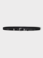 Martine Rose Martine Rose Belt, Black, Leather Sex Belt In Black w/ Silver Buckle