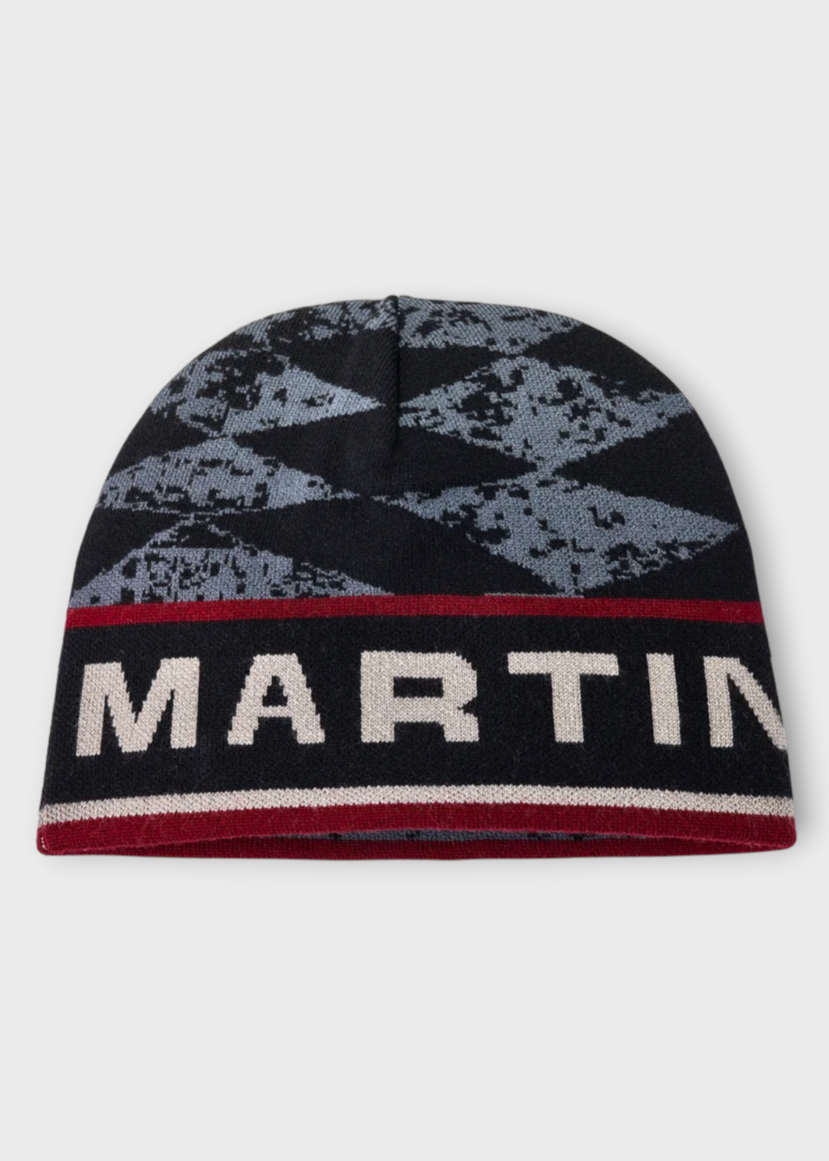 Martine Rose Martine Rose Hat, Multi, Cotton & Wool Reversible Beanie In Grey & Red
