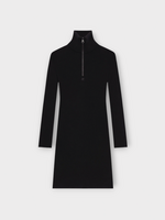 Courreges Courreges Dress, Black, Turtle Neck Zipped Long Sleeve Fitted Dress
