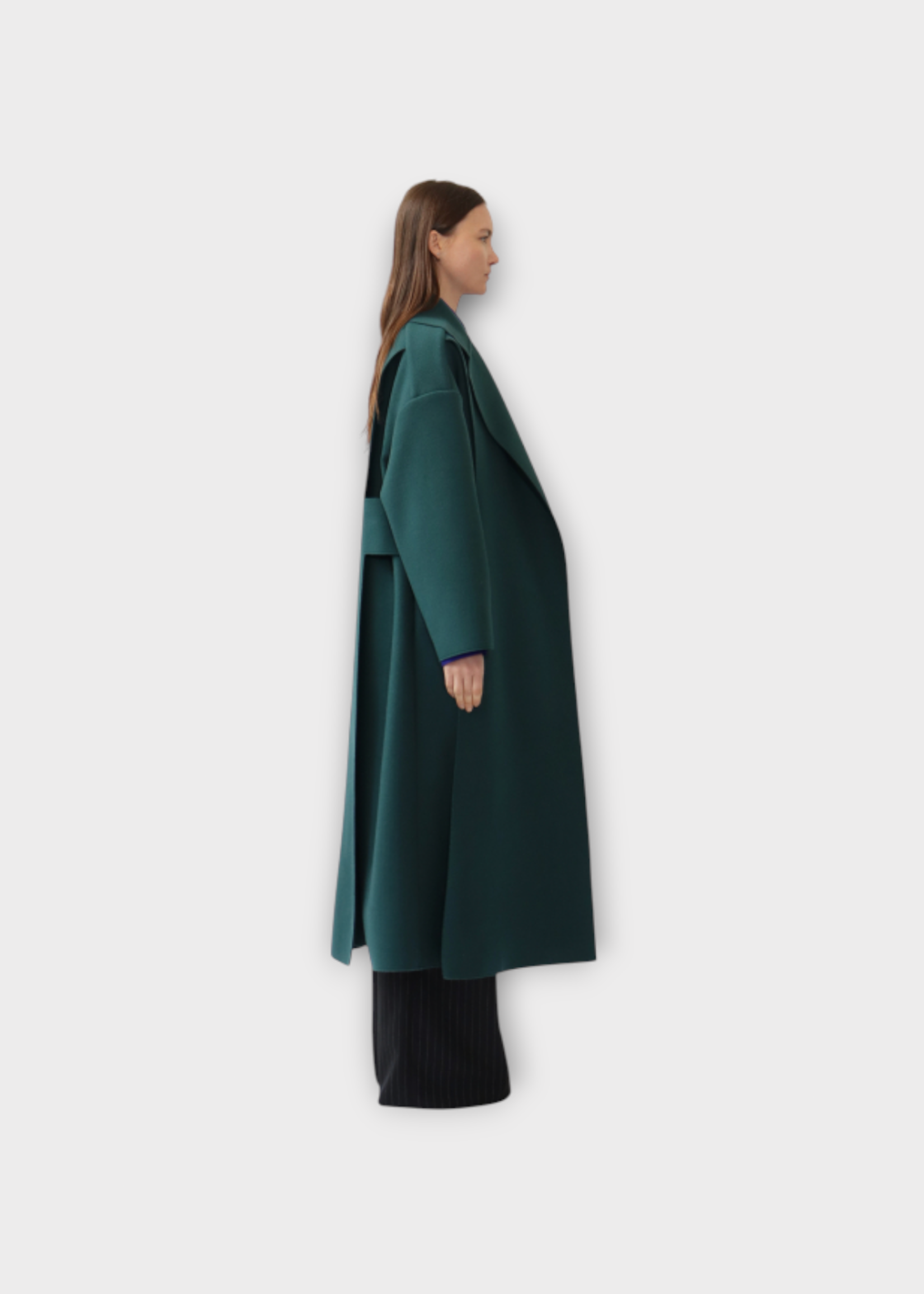 Maison Rabih Kayrouz Maison Rabih Kayrouz Coat, Green, Wool Mix Belted Coat In Vert