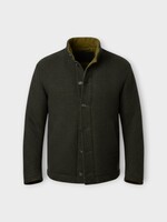 Massimo Alba Massimo Alba Jacket, Green, Marcos Wool Buttoned Jacket In Military Green w/ Herringbone Pattern