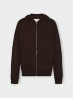 Maison Margiela Maison Margiela Sweatshirt, Brown, Cashmere Hooded Zipped Sweatshirt In Dark Brown
