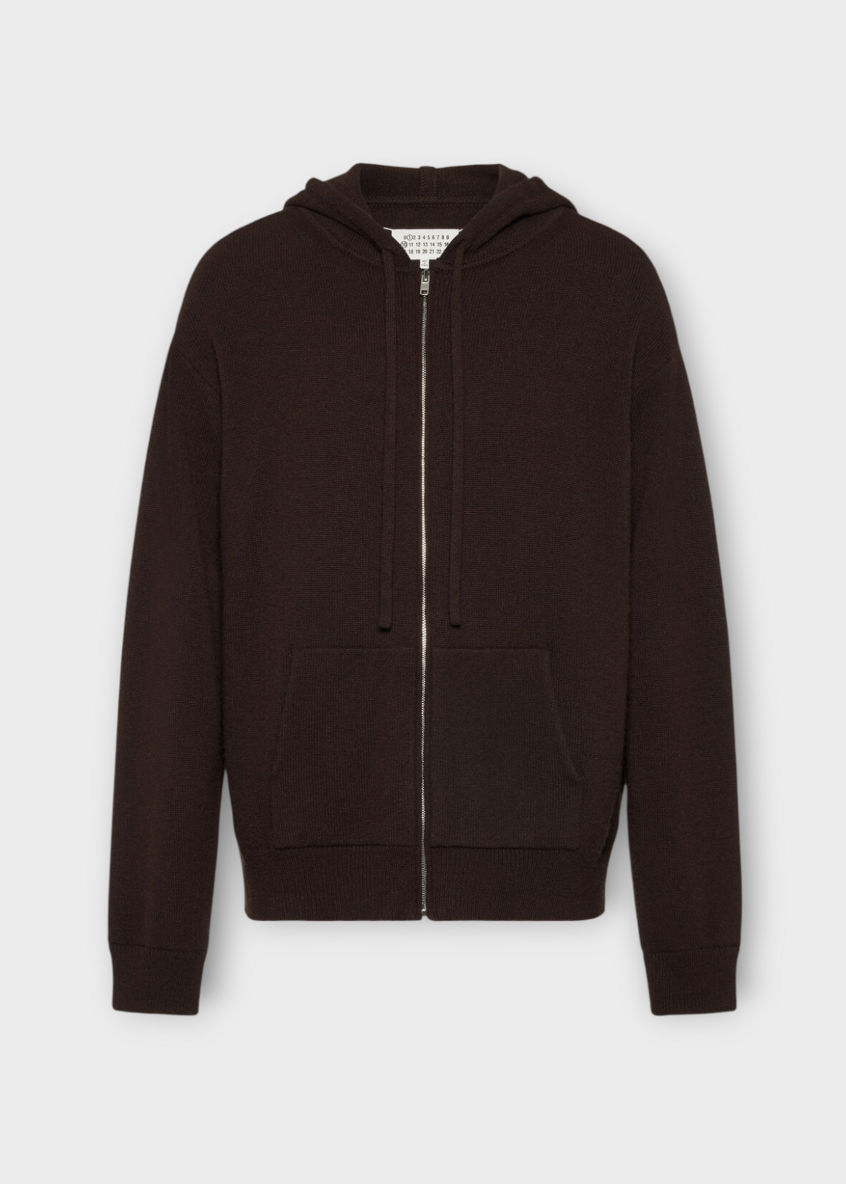 Maison Margiela Maison Margiela Sweatshirt, Brown, Cashmere Hooded Zipped Sweatshirt In Dark Brown