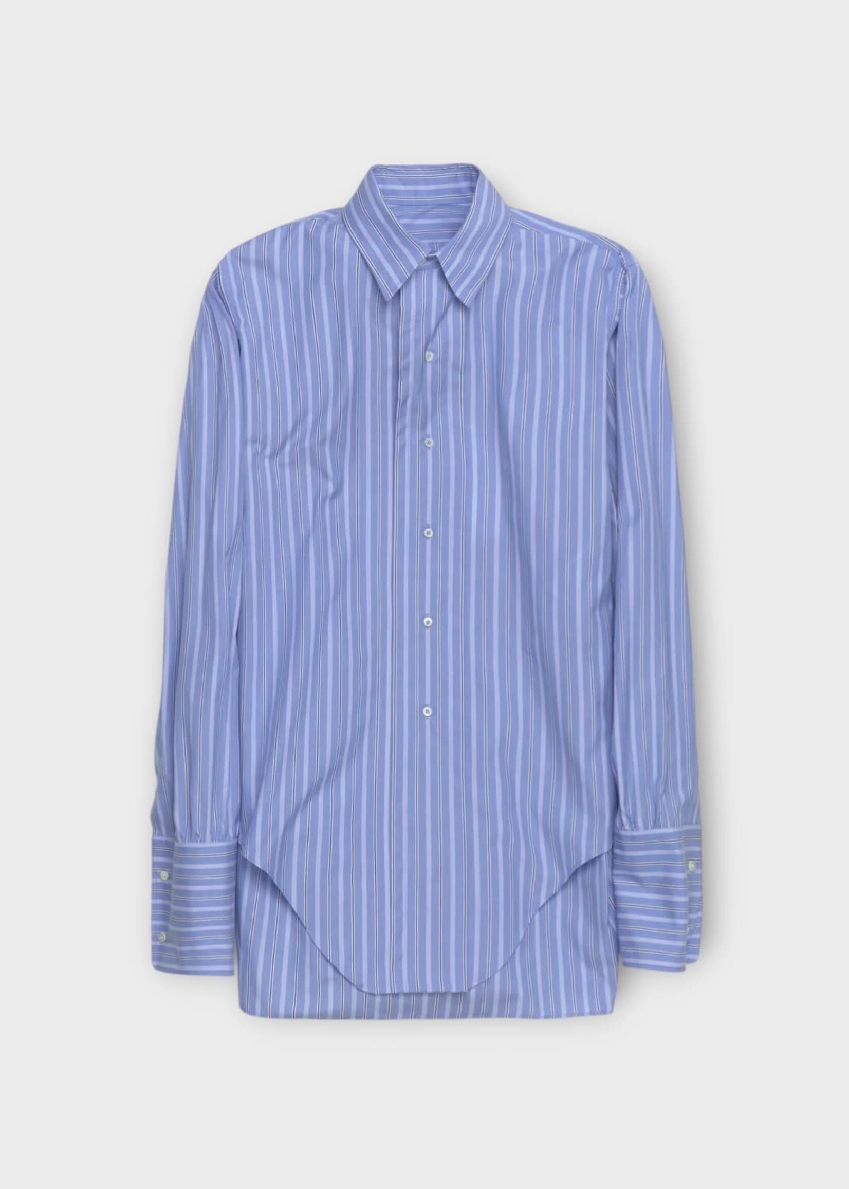 Maison Margiela Maison Margiela Shirt, Multi, Cotton Long Sleeved Shirt In Blue Stripe