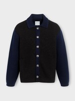 Barrie Barrie Jacket, Black, Cashmere BARRIE x MACKINTOSH Collared Button Up Jacket in Black & Nero Navy