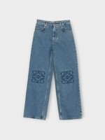 Loewe Loewe Jeans, Blue, Cotton Anagram Baggy Denim Pants In Blue