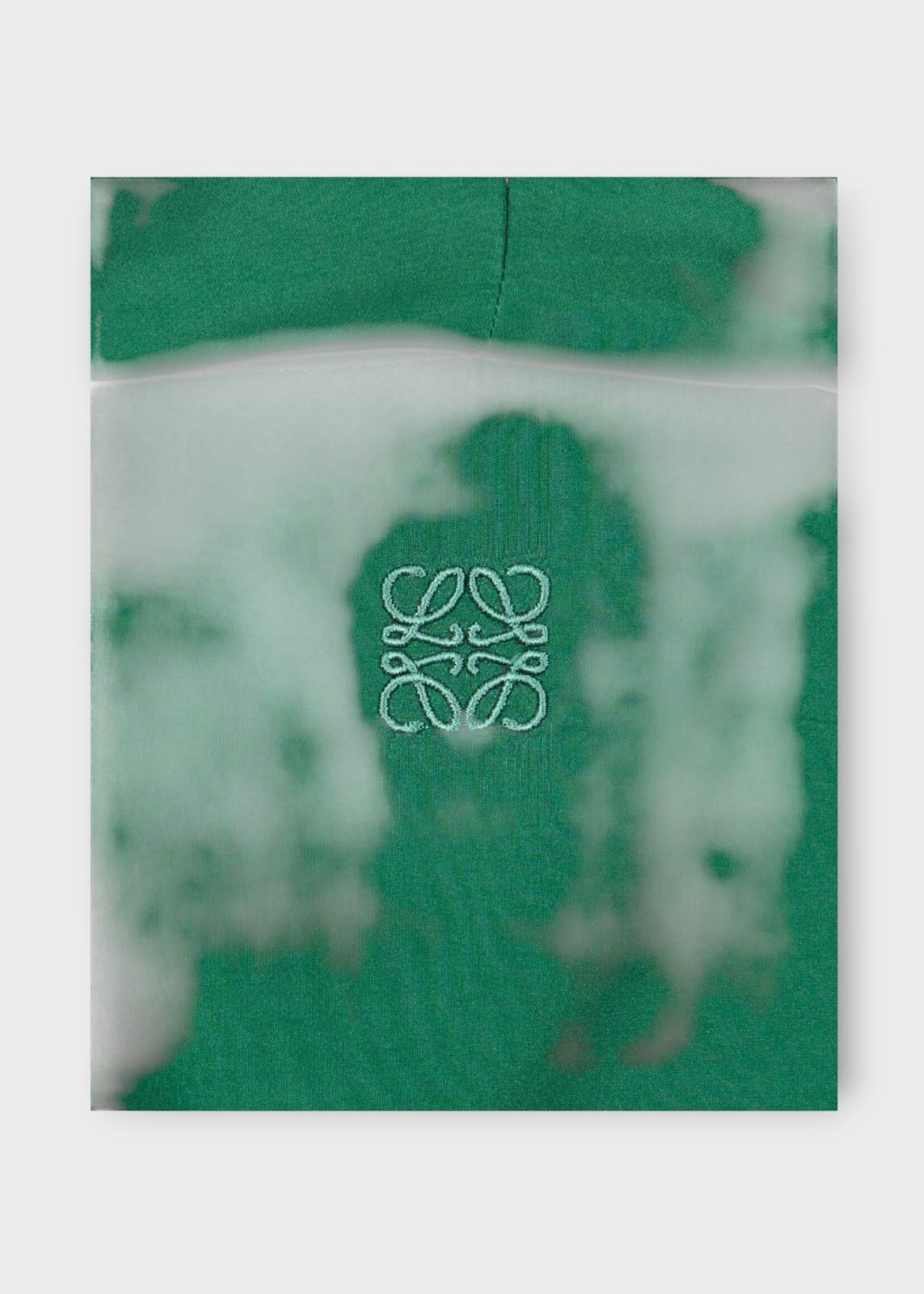 Loewe Loewe Shirt, Green, Silk Relaxed Fit Draped Shirt In Dark Green