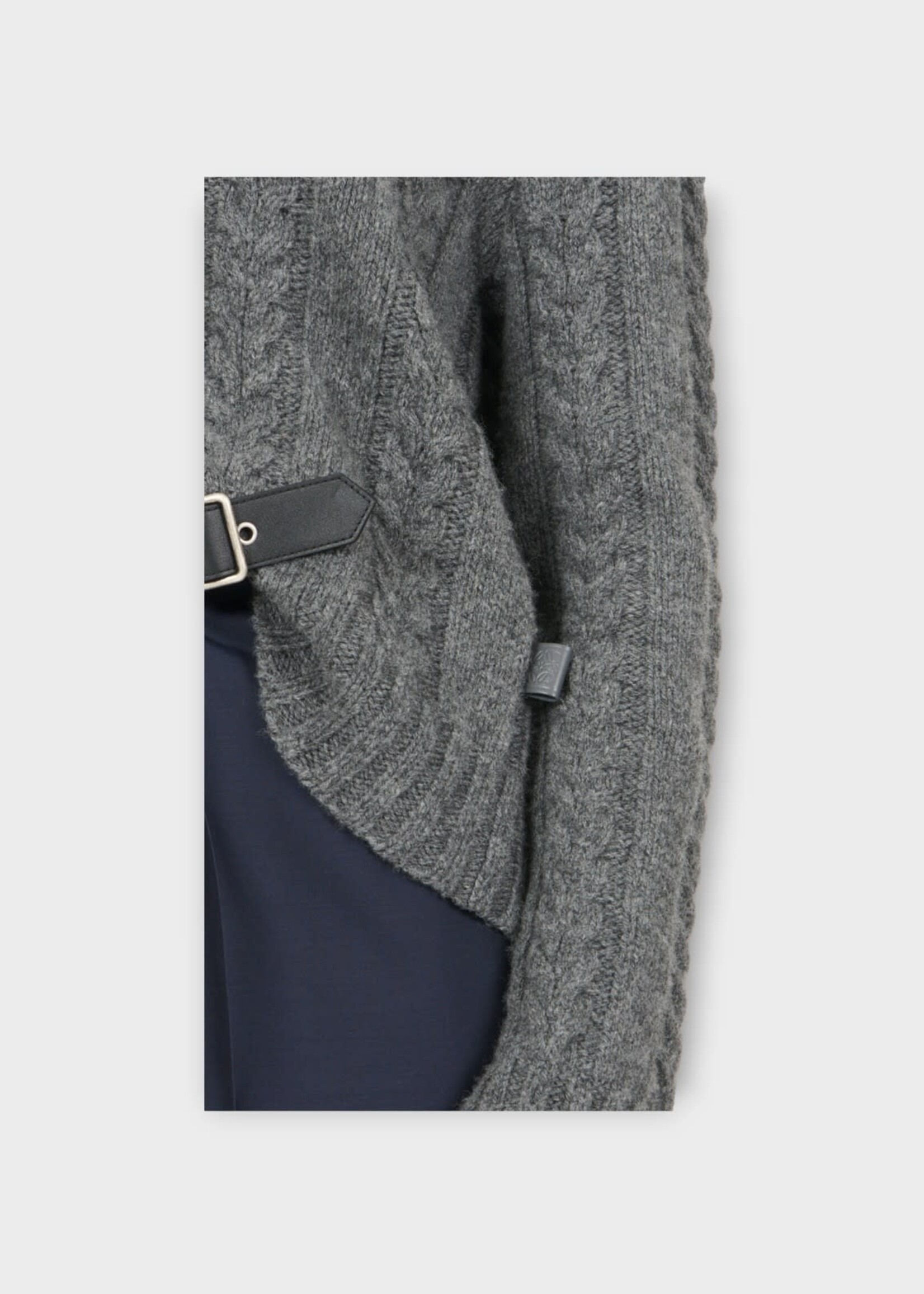 Loewe Loewe Knitwear, Grey, Wool V-Neck Sweater in Grey