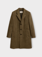 Maison Margiela Maison Margiela Coat, Multi, Wool Single Breasted Coat In Brown Stripe
