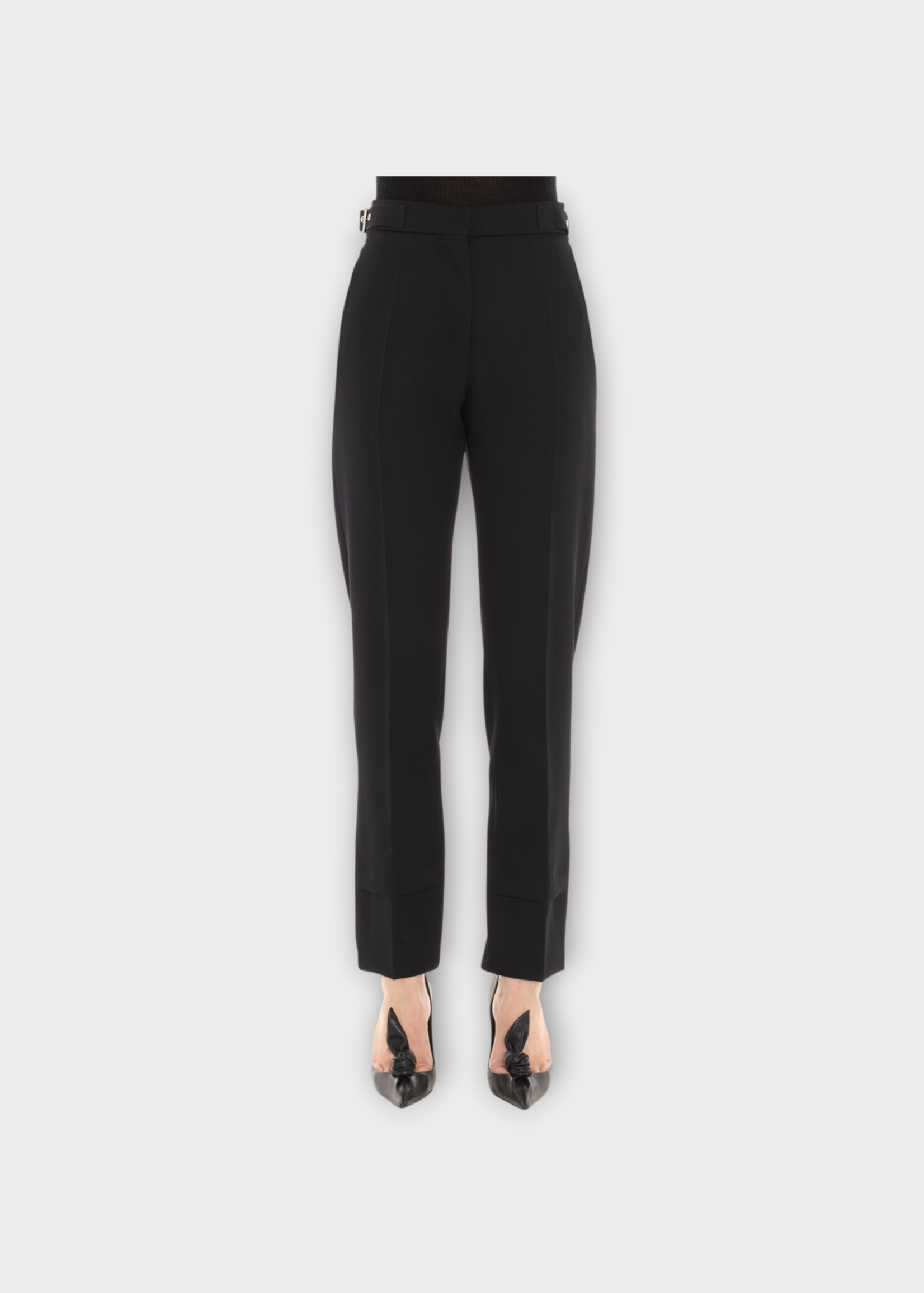 Lanvin Lanvin Trousers, Black, Wool Cigarette Pleated Pants In Black