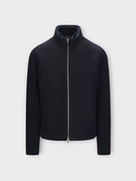 Zegna Zegna Knitwear, Black, Cashmere High Neck Zipped Sweater