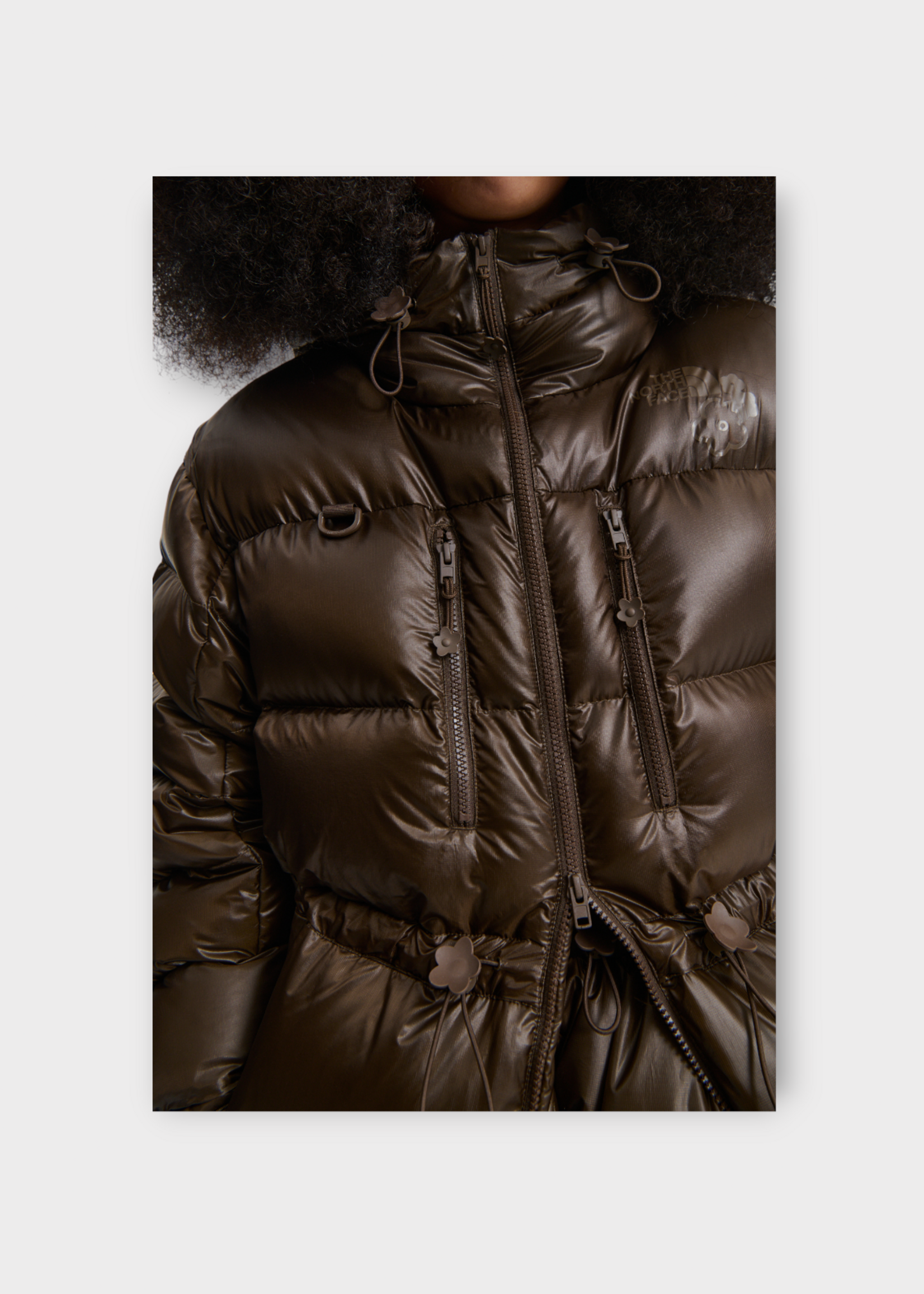 Cecilie Bahnsen Cecilie Bahnsen Jacket, Brown, Cecilie Bahnsen x North Face Puffer Megi 2008 Himalayan Jacket In Soil Brown