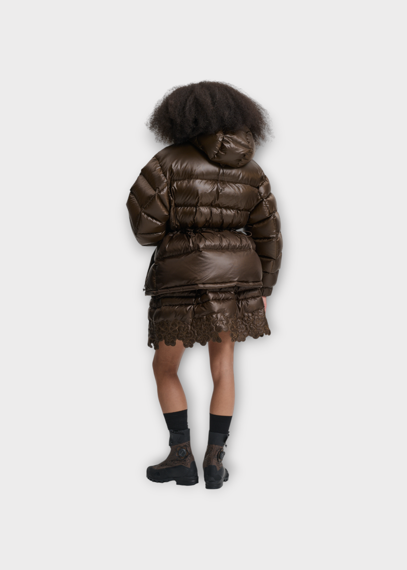 Cecilie Bahnsen Cecilie Bahnsen Jacket, Brown, Cecilie Bahnsen x North Face Puffer Megi 2008 Himalayan Jacket In Soil Brown