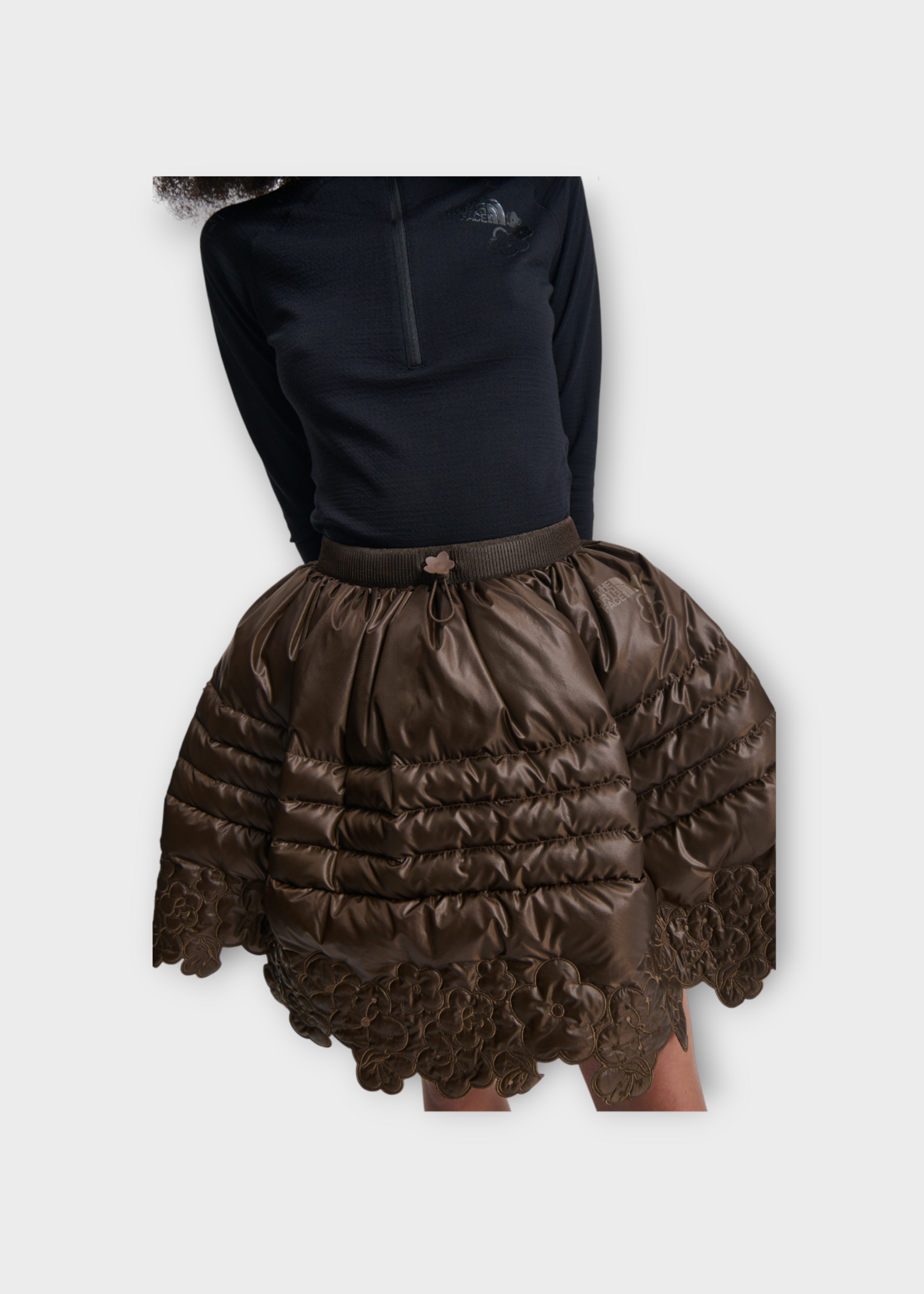 Cecilie Bahnsen Cecilie Bahnsen Skirt, Brown, Cecilie Bahnsen x North Face Elena Skirt In Soil Brown