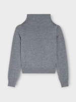 Balenciaga Balenciaga Sweater, Grey, Wool High Neck Knitwear In Heather Grey