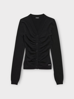 Balenciaga Balenciaga Knitwear, Black, Cashmere & Wool V-Neck Button Up Cardigan
