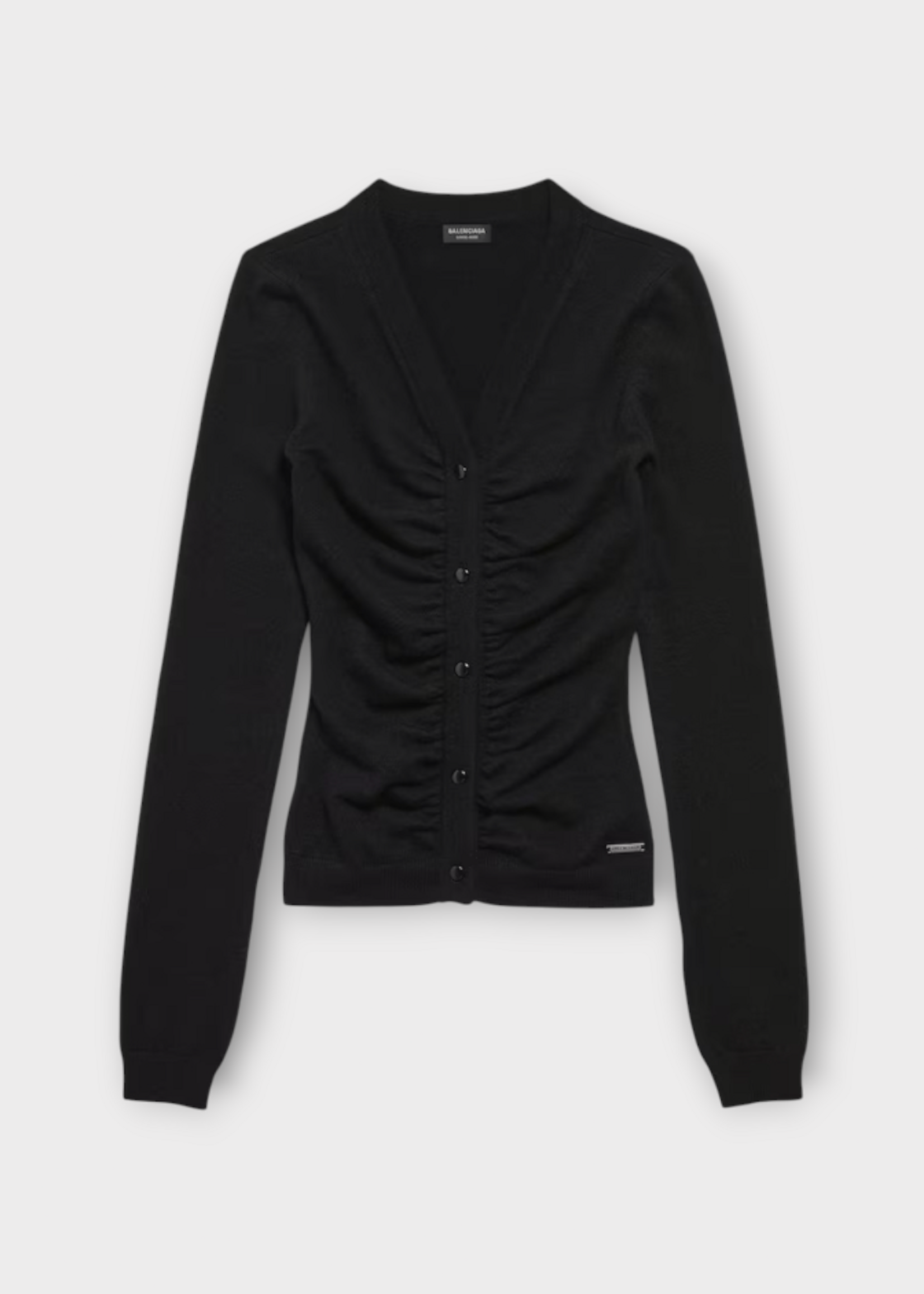 Balenciaga Balenciaga Knitwear, Black, Cashmere & Wool V-Neck Button Up Cardigan
