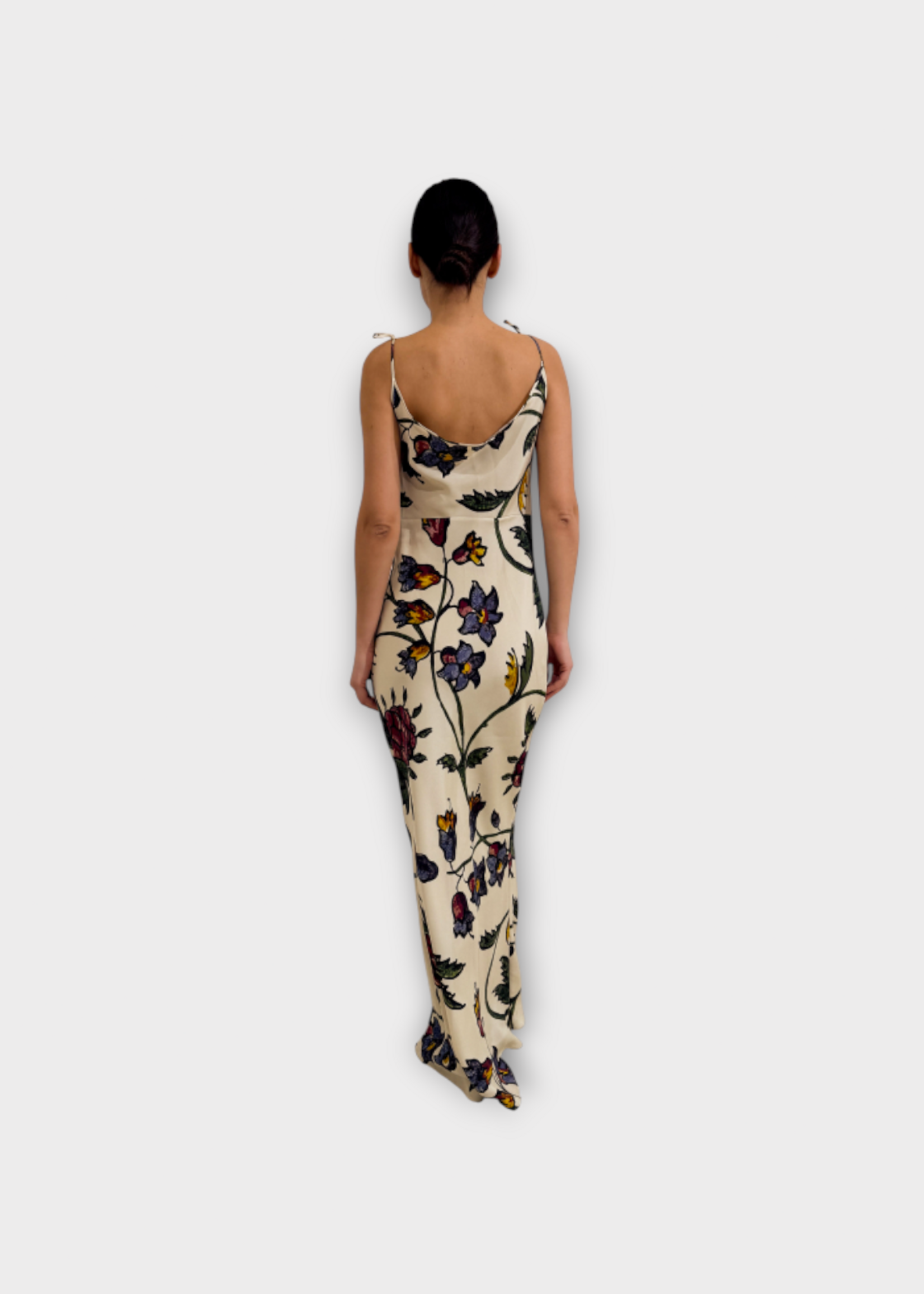 S.S.Daley S.S. Daley Dress, Print, Willow Slip Crepe Satin Dress in White w/ Red Berries Print